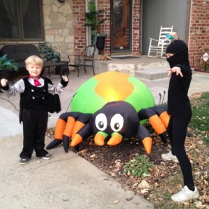 kids outside halloween